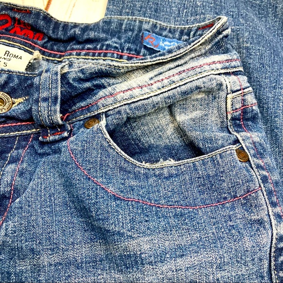 Leo Roma Mid Rise Cropped Denim Jean Capris Vintage Sz 5 - Picture 7 of 10